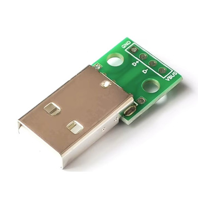 USB разъем папа на плате Изображение