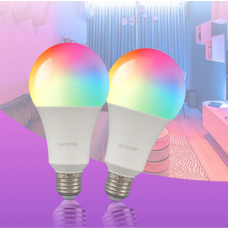 Лампа LED кольорова A80 RGB 15 Wt з пультом Зображення