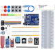 Стартовый обучающий набор Arduino Uno R3 с датчиками звука, воды, влажности, расстояния, светодиодами Изображение