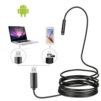 Электронный эндоскоп 2 в 1, Android и  PC USB 5 м Изображение
