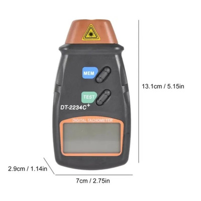 Тахометр бесконтактный цифровой лазерный DT2234 C+ Изображение