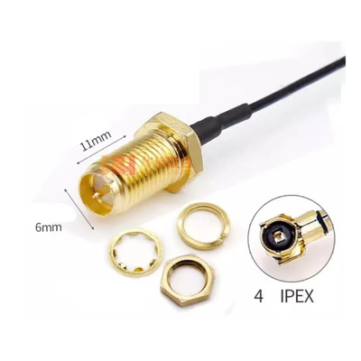 Кабель-адаптер IPEX4 IPX-RP SMA Female 15 см Изображение
