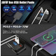 Вольтметр для инвертора 4 порта 12V 108W PD+QC3.0 USB зарядное устройство Изображение