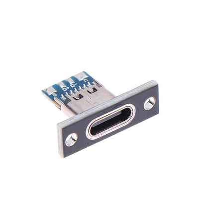Разъем Type-C мама F гнездо с креплением коннектор USB 3.1 Изображение