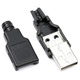 USB 2.0 штекер коннектор Type-A 4-контактный в корпусе Изображение
