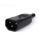 Сетевой разъём IEC C14 (папа), кабельный, 3-контактный, 10A 250V Изображение