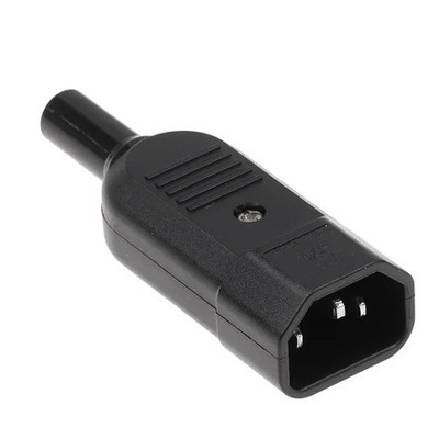 Сетевой разъём IEC C14 (папа), кабельный, 3-контактный, 10A 250V Изображение
