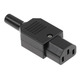 Сетевой разъём IEC C13 (мама), кабельный, 3-контактный, 10A 250V Изображение