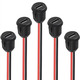Врезной разъем USB Type C черный круглый 2 пин гнездо мама Изображение