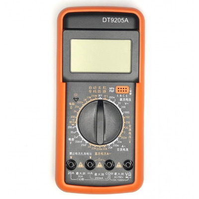 Мультиметр DT9205A с батарейкой 6F22 (крона) Изображение
