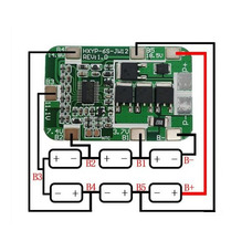 BMS 6S плата защиты и балансировки Li-ion аккумуляторов 22.2V-25.2V 14A/20A (HXYP-6S-JW12) Изображение