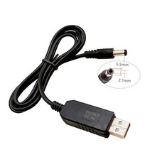 Кабель для підвищення напруги з USB 5 В до 9 В, DC 5,5×2,1 мм, 1 м для роутера Зображення