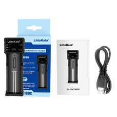 Зарядний пристрій LiitoKala Lii-100C з 1 слотом для Li-ion, Ni-MH, Ni-Cd акумуляторів, USB Power Bank Зображення