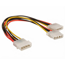 Розгалужувач живлення перехідник Molex 4-pin тато на 2 Molex 4-pin мама Зображення