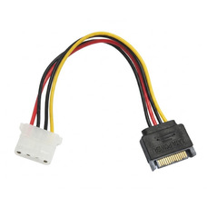 Перехідник кабель 15pin SATA power - 4 pin Molex мама Зображення