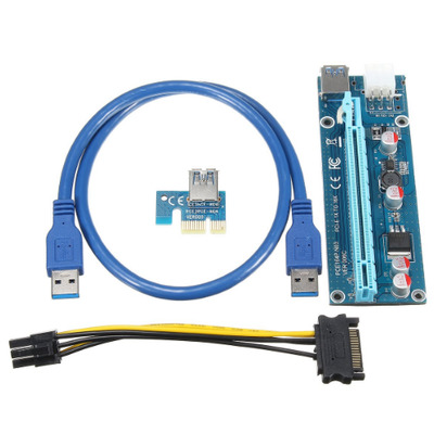 USB Riser райзер rizer 6pin PCI-e 60см Изображение