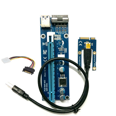 Райзер pcie mini USB 3.0 riser для видеокарты майнинг райзер pci  16x Х1mini Изображение
