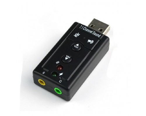 USB звуковая карта адаптер аудио с кнопками 7.1 купить с доставкой опт и розница